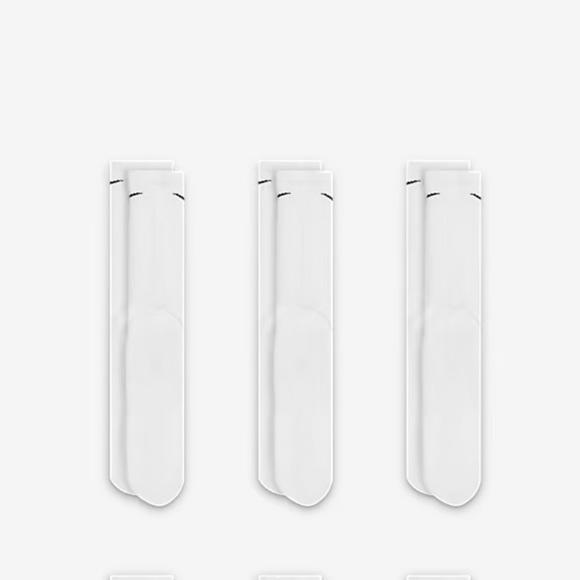 NIKE 
Training Crew Socks (3 Pairs)
Nike Everyday Cushioned - Picture 5 of 12